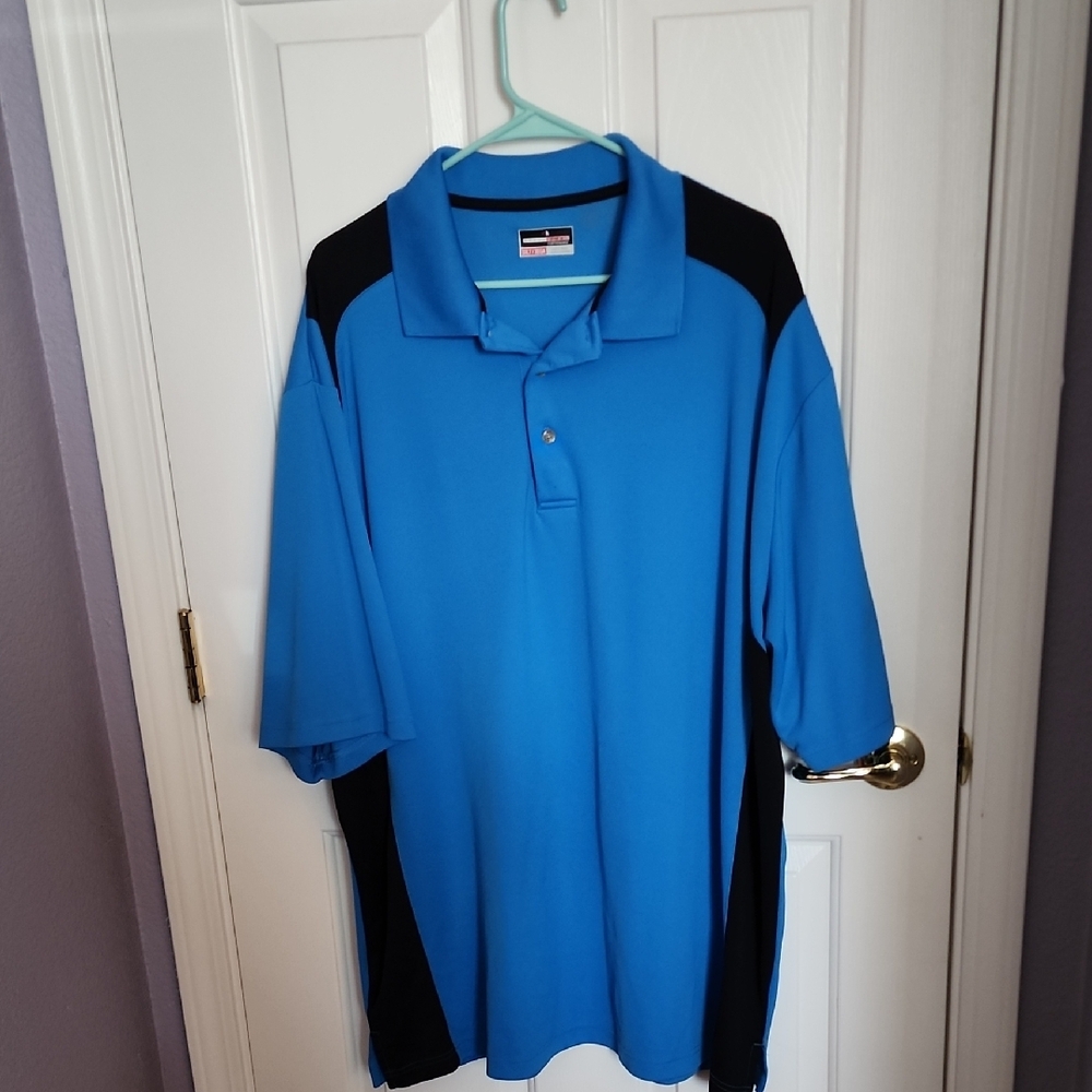 Grand Slam Men's Blue and Black Polo Shirt